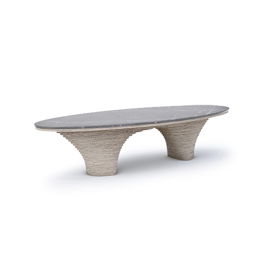 Orbit Table Medium With Marble Top